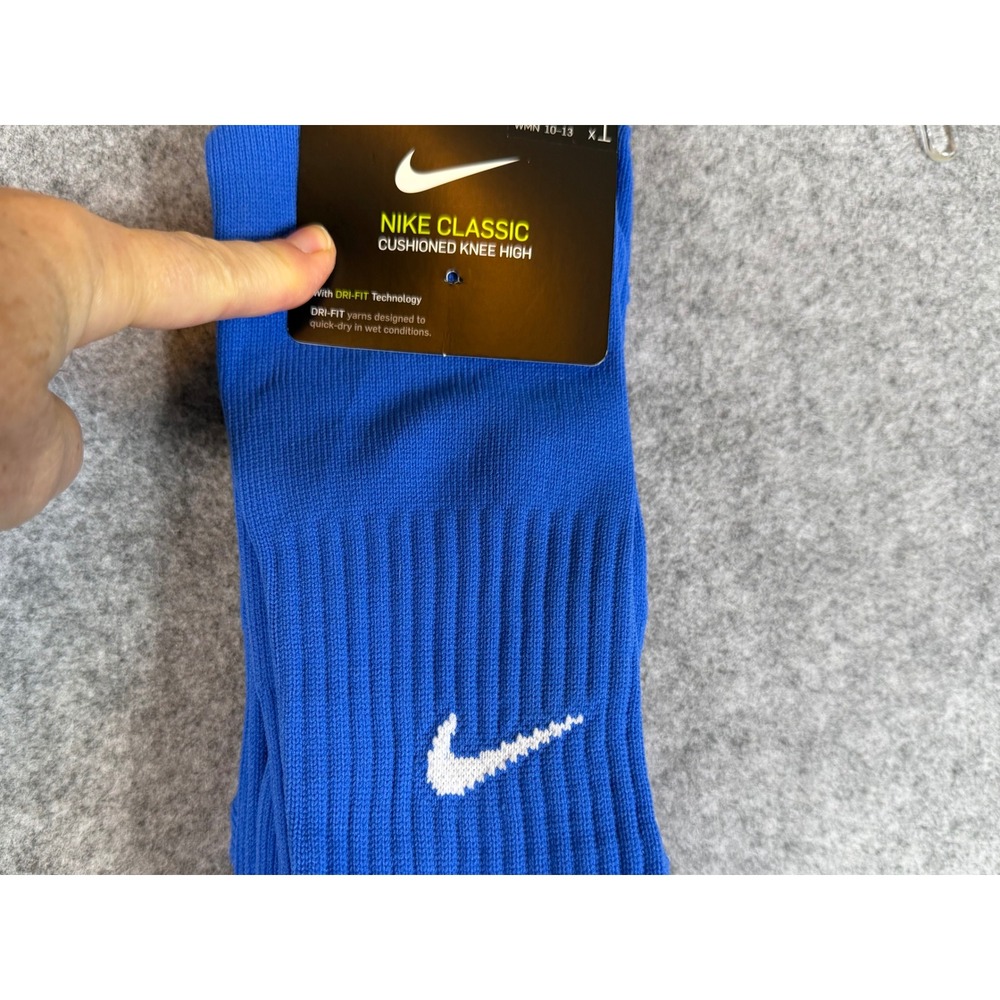 Nike Classic Cushioned Knee High Socks Unisex L Blue New SX5728-463 Athletic